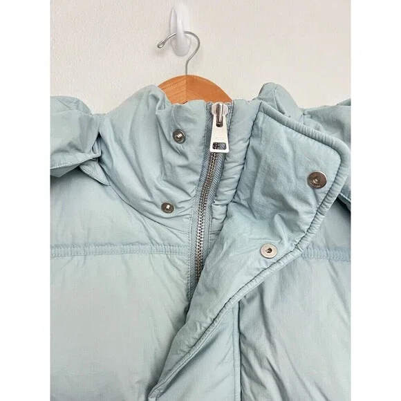 AMI Paris Alexandre Mattiussi Hooded Padded Gilet Down Vest Oversized Sky Blue - Picture 8 of 16